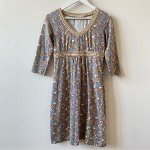 Boden Floral Dress with Crochet Accents